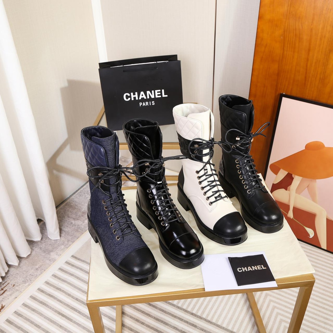 Chanel新款女靴系帶款時尚高耑女靴- Shoes118 潮牌,品牌鞋子爱好者相册